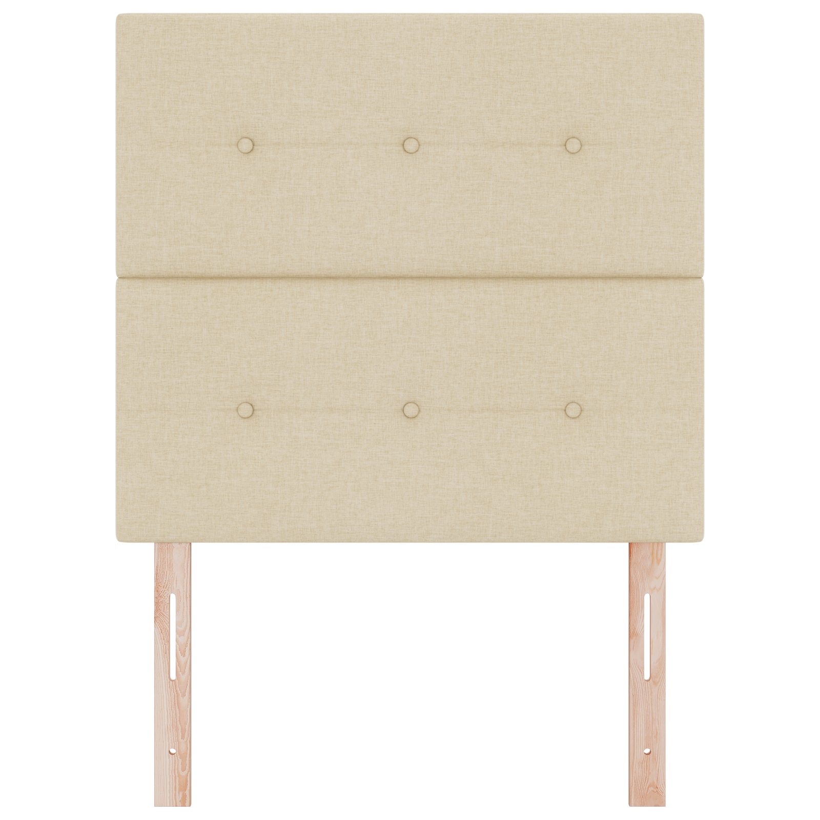 Hoofdbord met LED 80 cm stof crèmekleurig