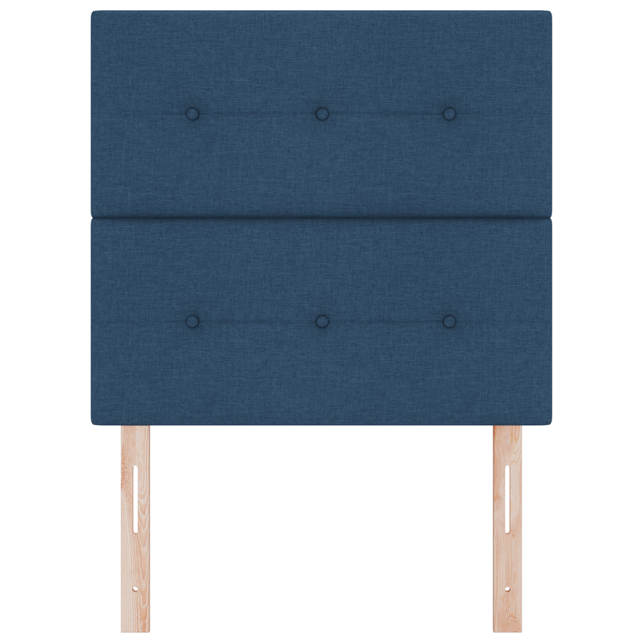 Hoofdbord met LED 80 cm stof blauw