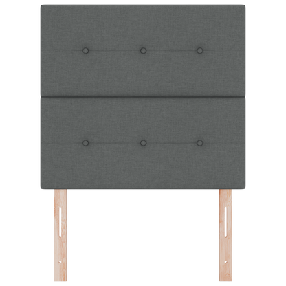 Hoofdbord met LED 90 cm stof donkergrijs