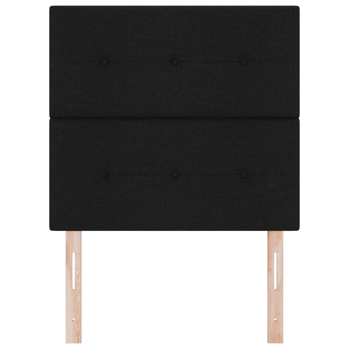 Hoofdbord met LED 90 cm stof zwart