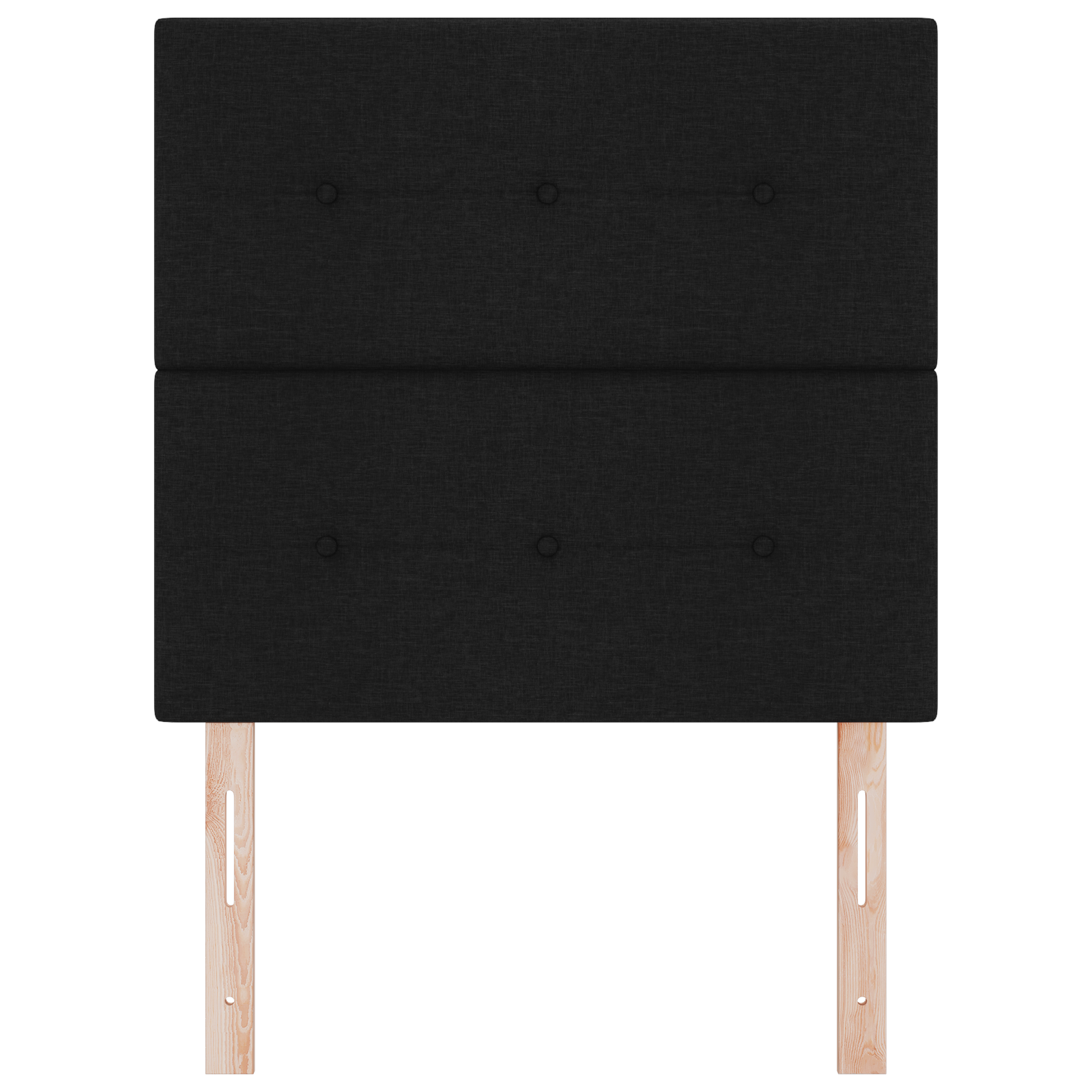 Hoofdbord met LED 90 cm stof zwart