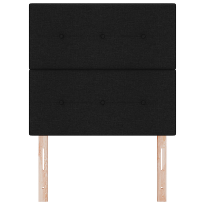 Hoofdbord met LED 90 cm stof zwart
