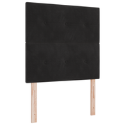 Hoofdbord 90 cm zwart fluweel met LED