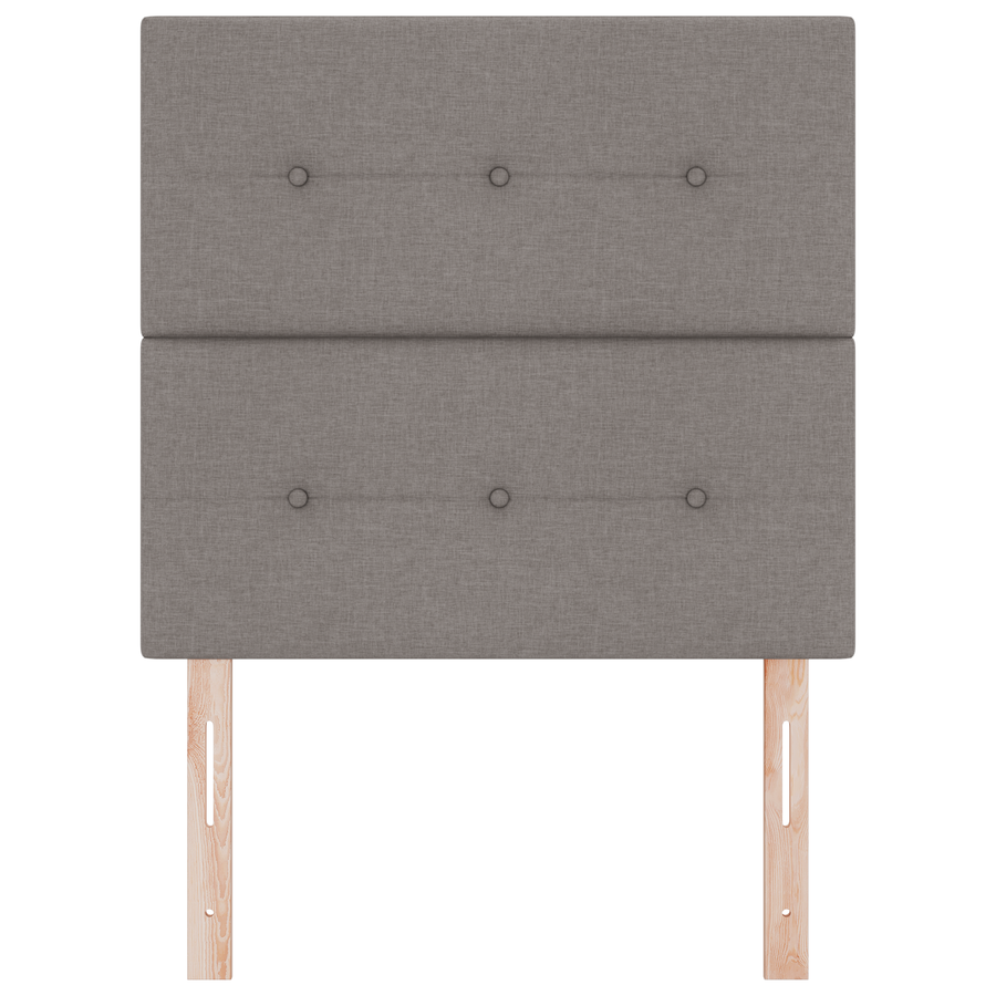 Hoofdbord met LED 100 cm stof taupe