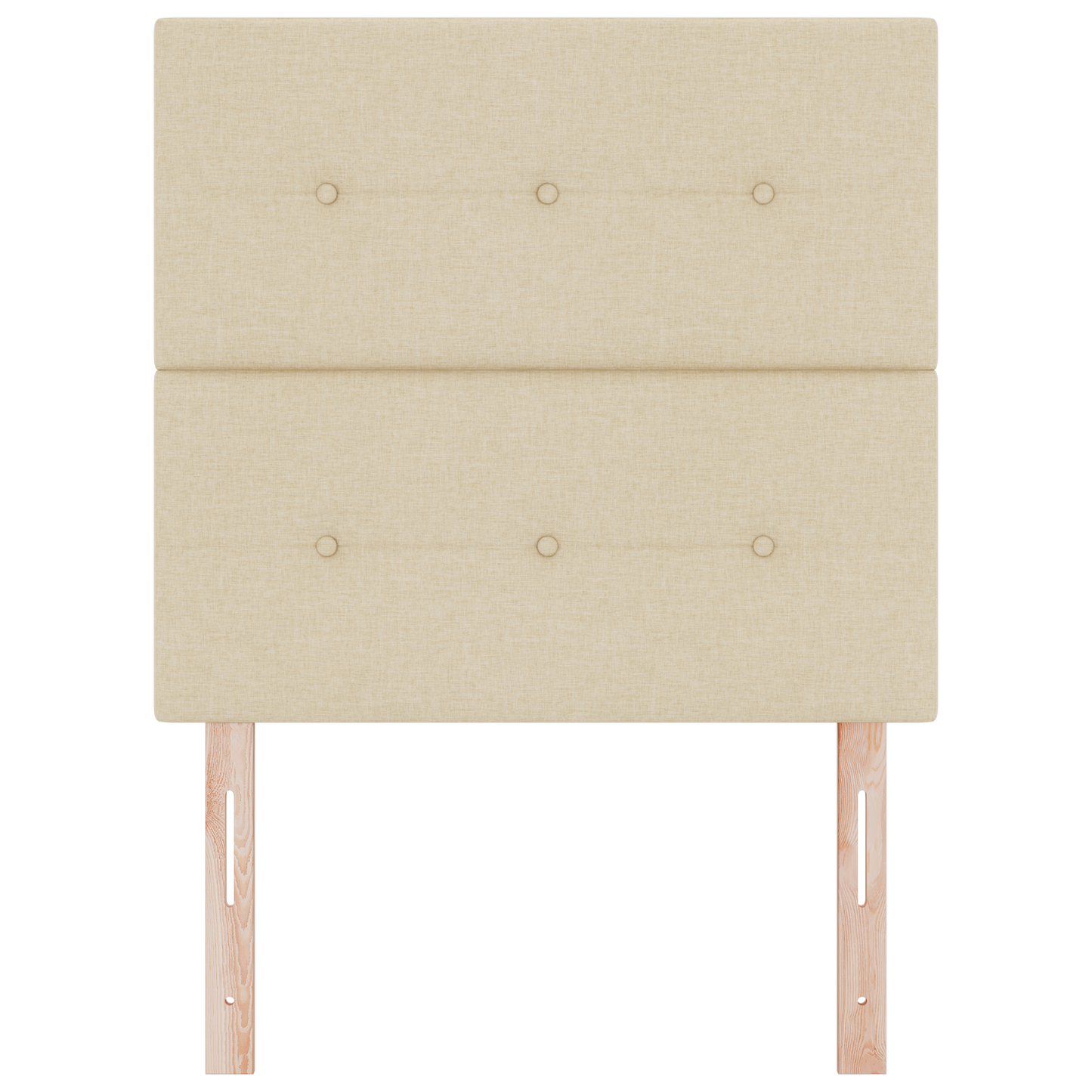 Hoofdbord met LED 100 cm stof crèmekleurig