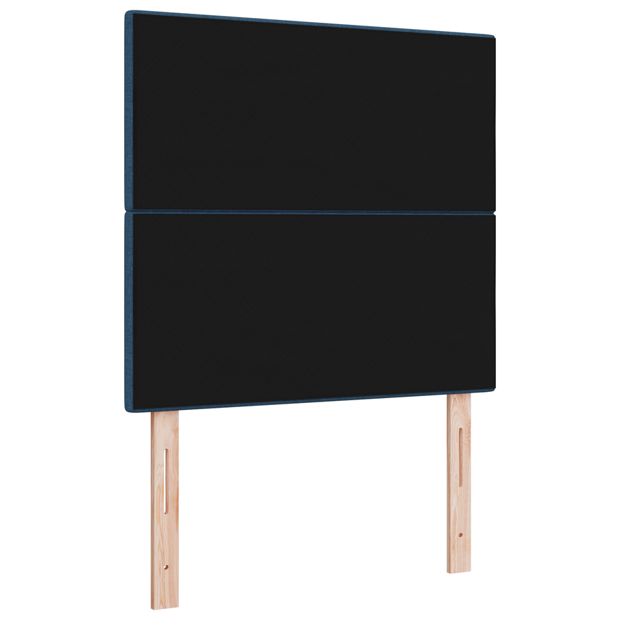 Hoofdbord met LED 100 cm stof blauw