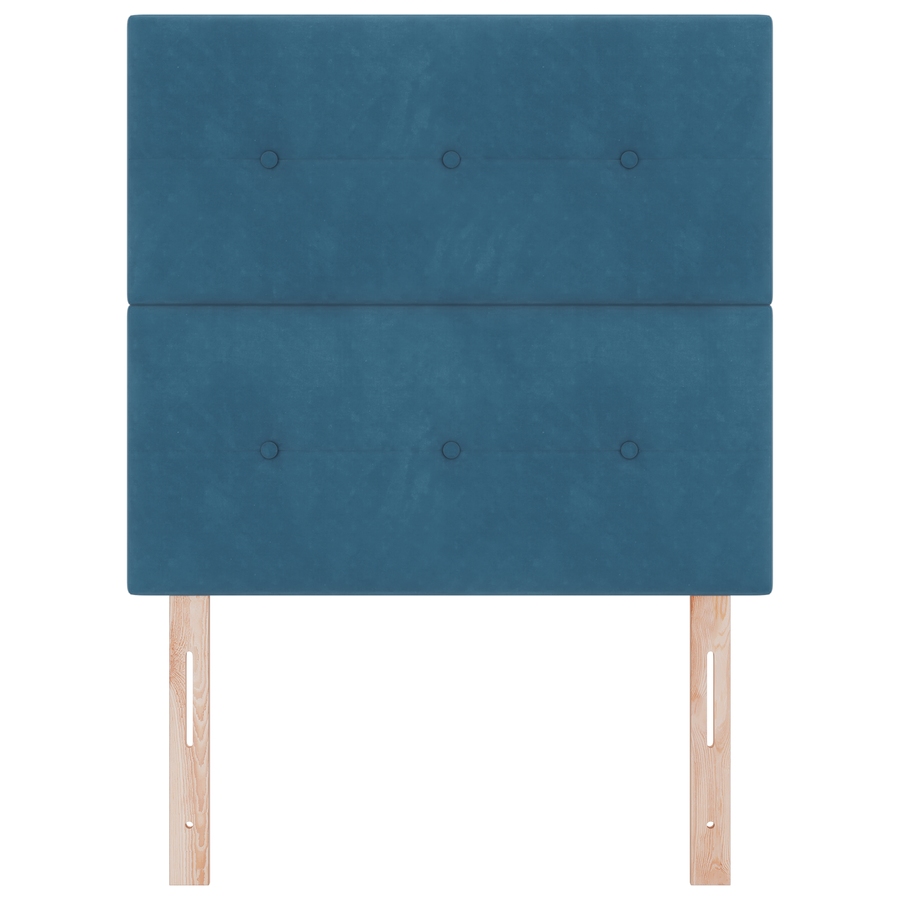 Hoofdbord met LED 100 cm fluweel donkerblauw