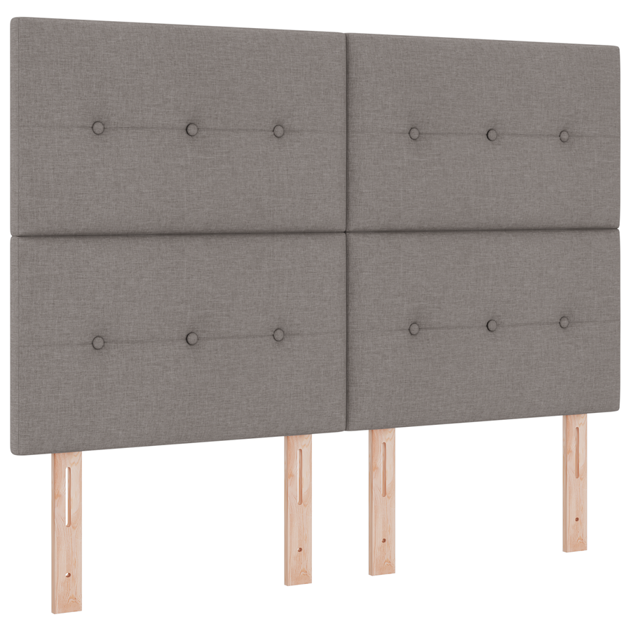 Hoofdbord met LED 72 cm stof taupe