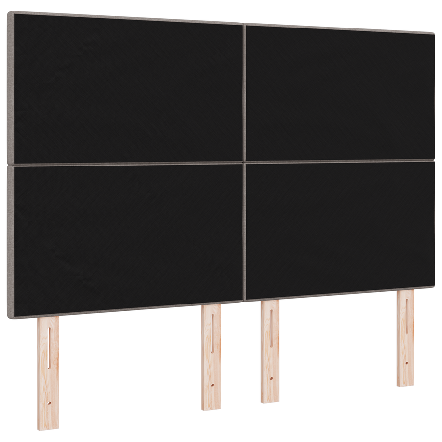 Hoofdbord met LED 72 cm stof taupe