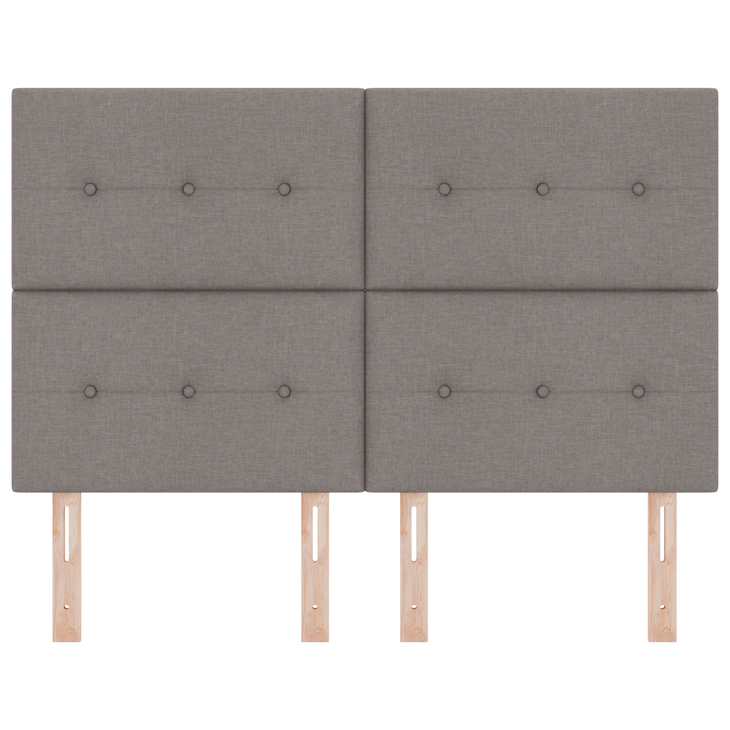 Hoofdbord met LED 72 cm stof taupe