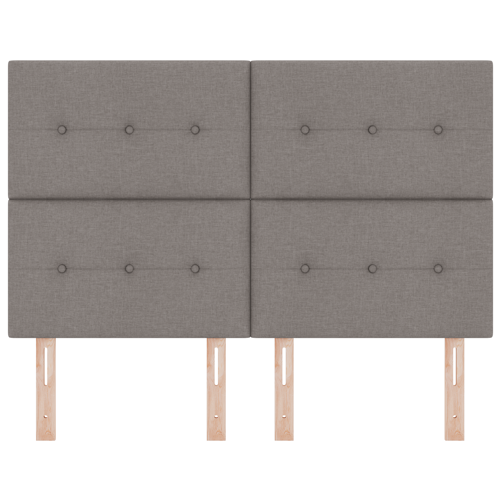 Hoofdbord met LED 72 cm stof taupe