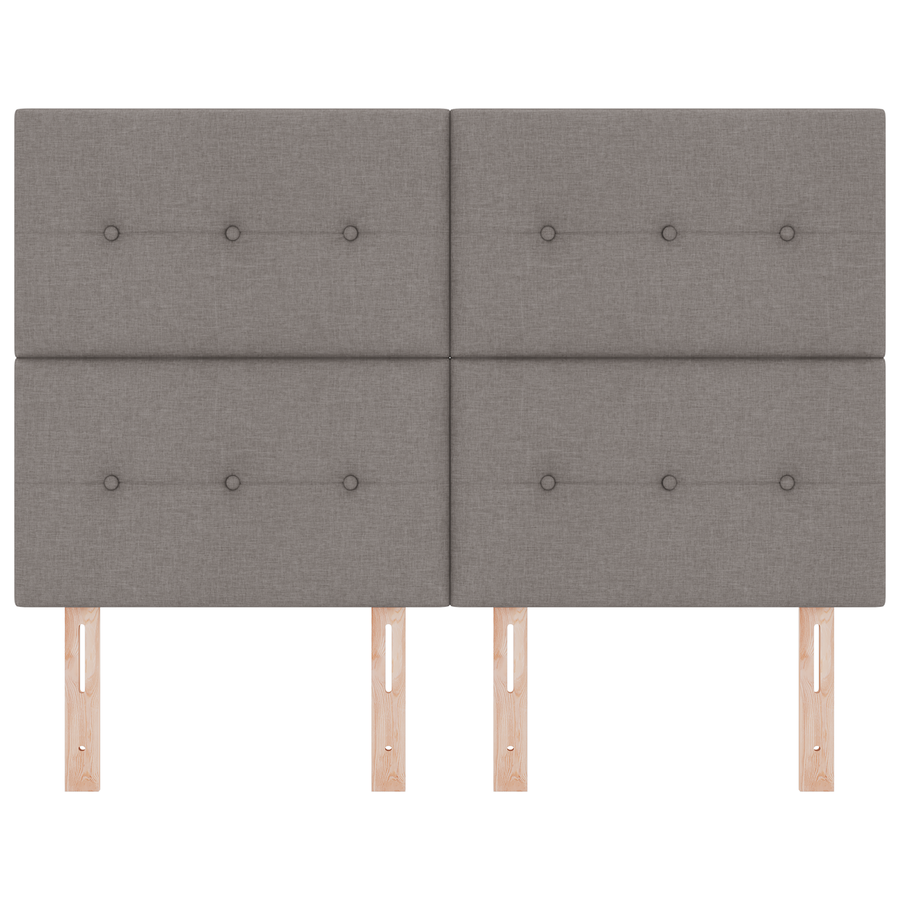 Hoofdbord met LED 72 cm stof taupe