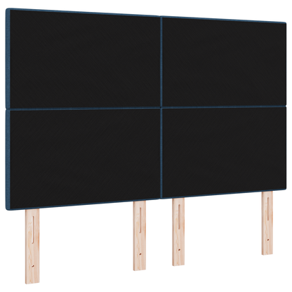 Hoofdbord met LED 72 cm stof blauw