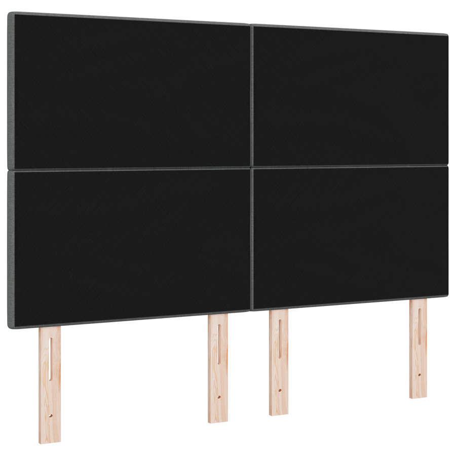 Hoofdbord met LED 80 cm stof donkergrijs