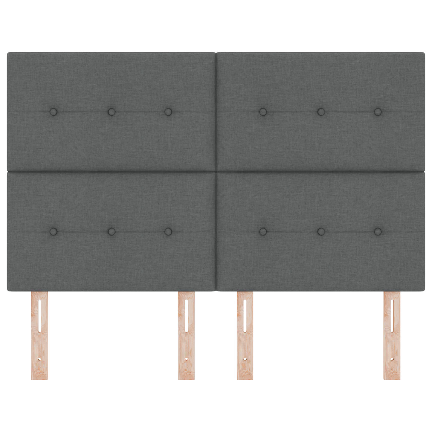 Hoofdbord met LED 80 cm stof donkergrijs