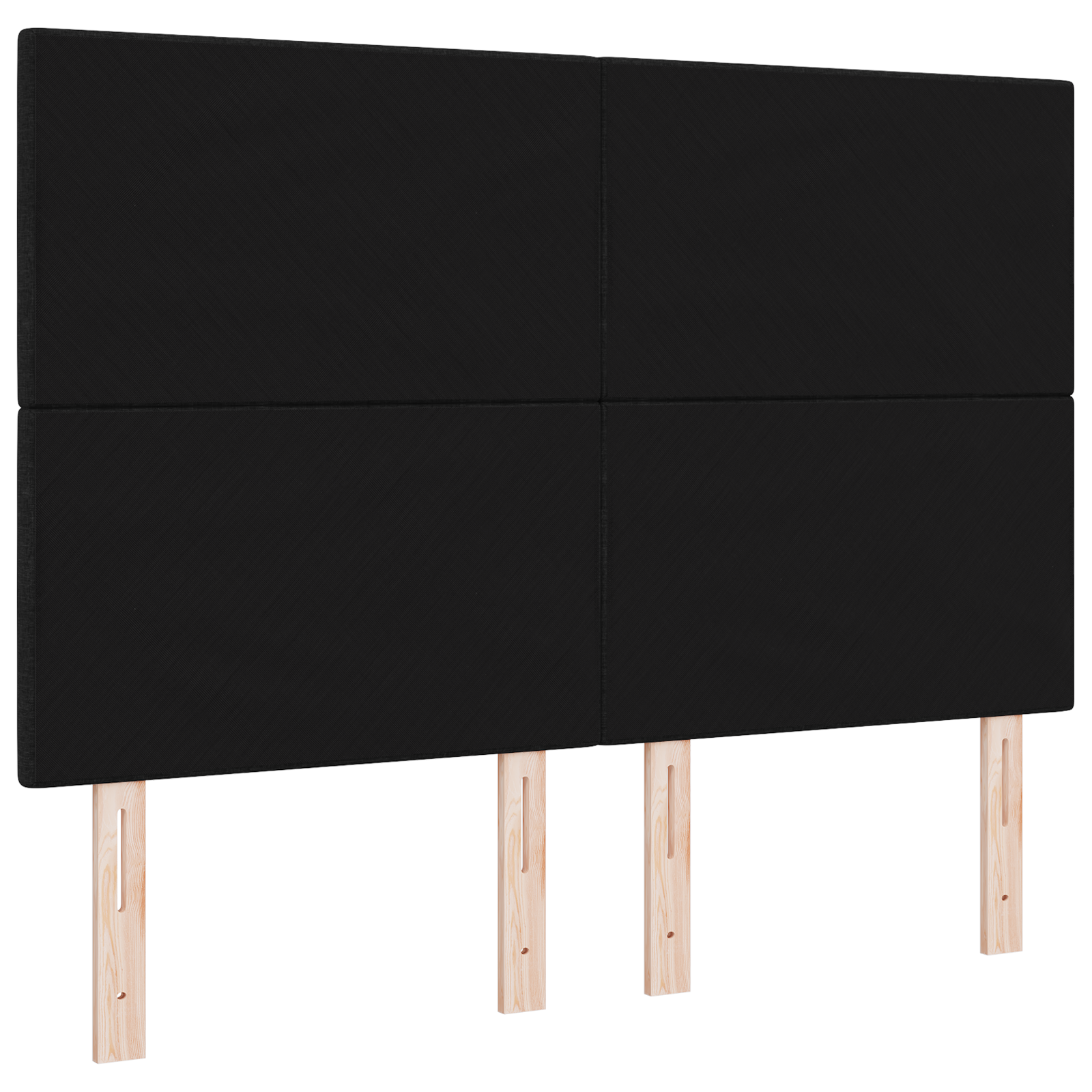 Hoofdbord met LED 80 cm stof zwart