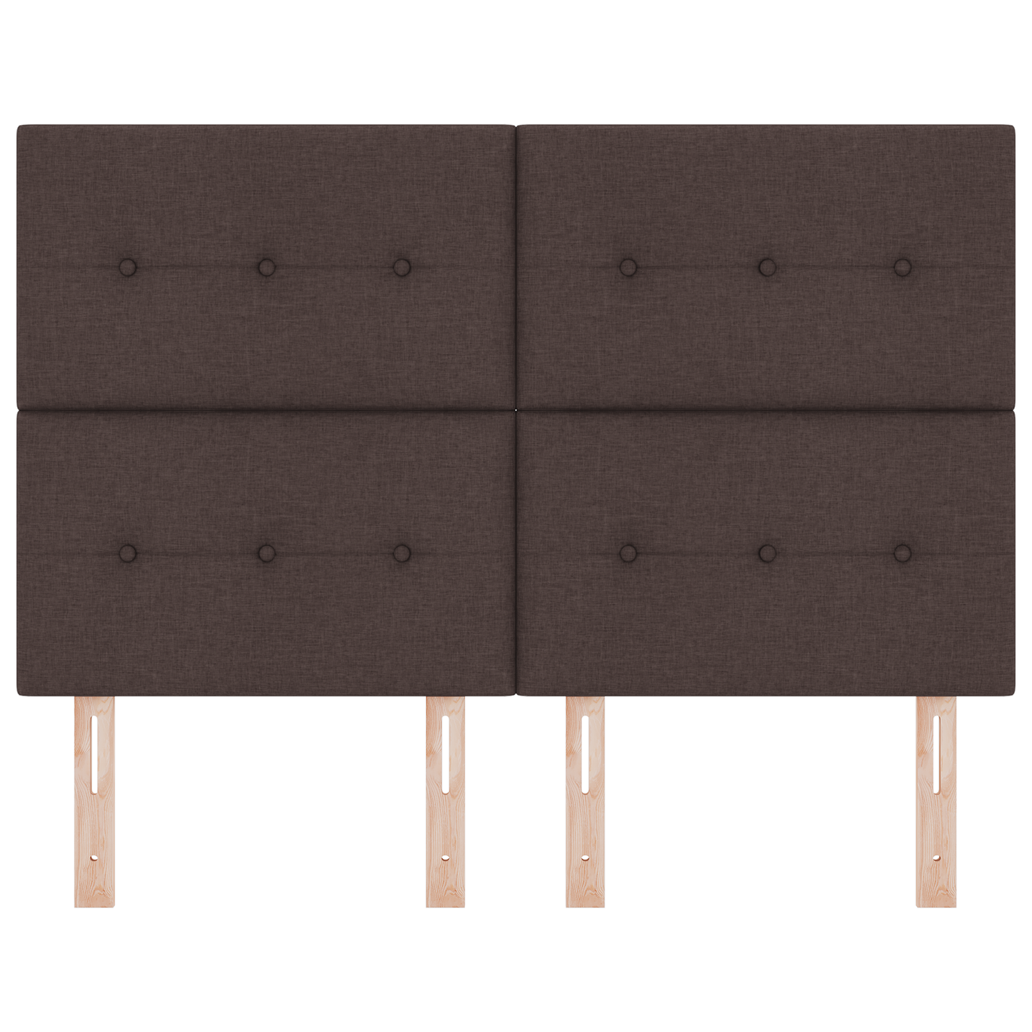 Hoofdbord met LED 80 cm stof donkerbruin