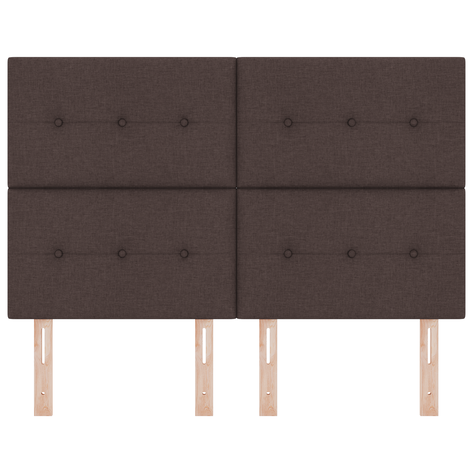 Hoofdbord met LED 80 cm stof donkerbruin