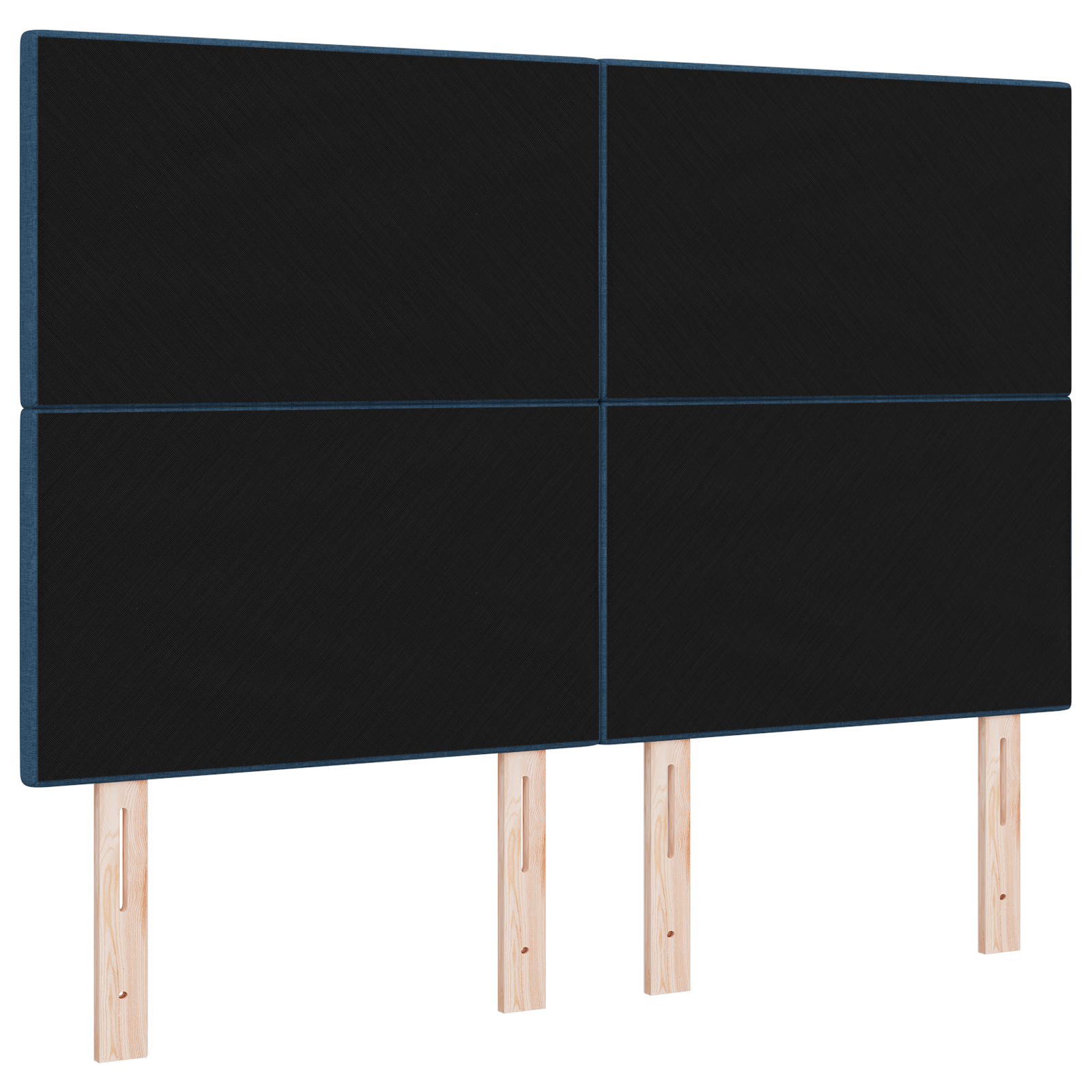 Hoofdbord met LED 80 cm stof blauw