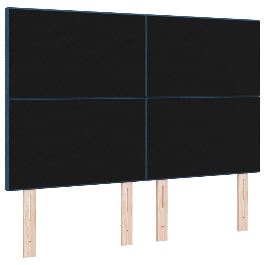 Hoofdbord met LED 80 cm stof blauw
