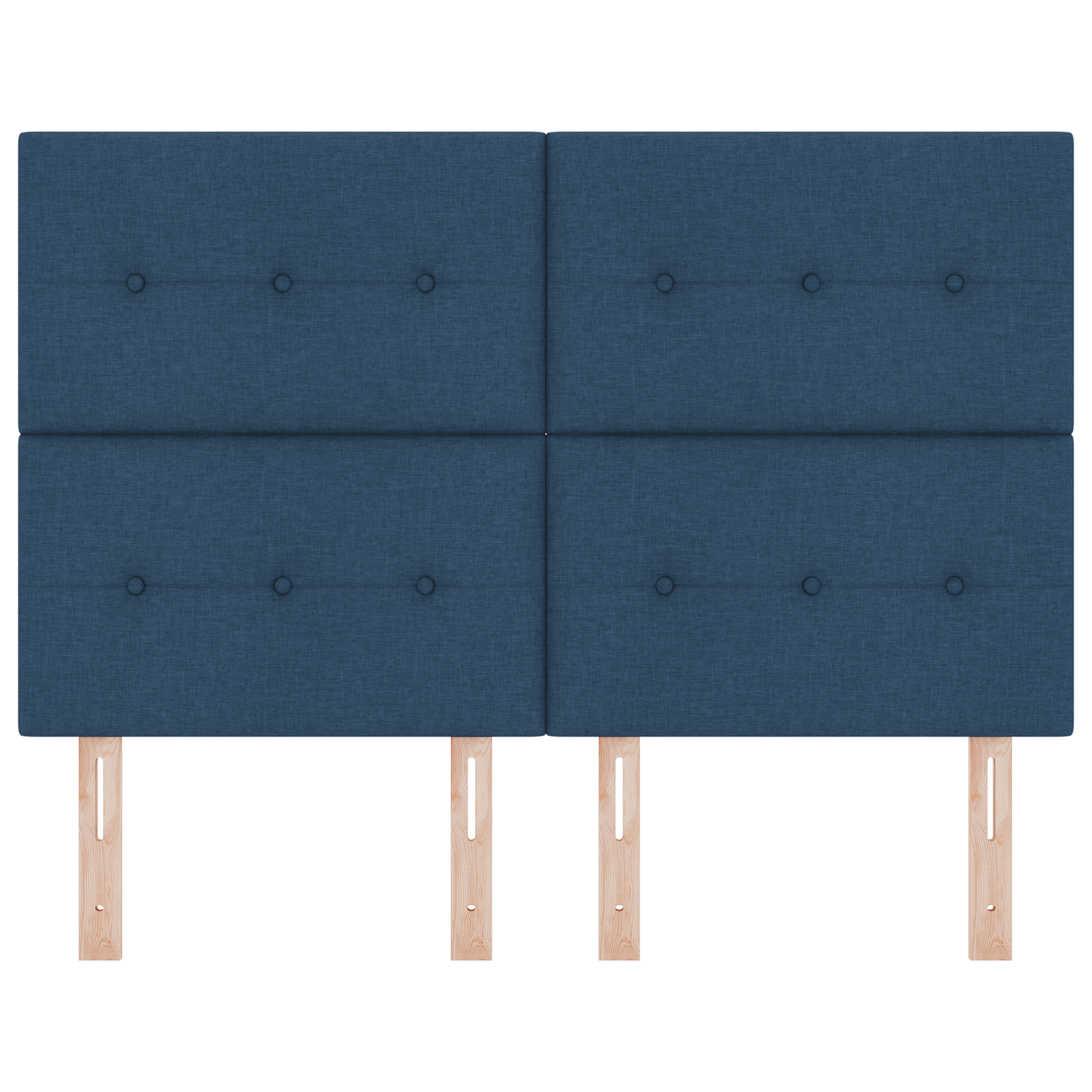 Hoofdbord met LED 80 cm stof blauw