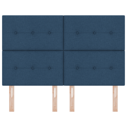 Hoofdbord met LED 80 cm stof blauw