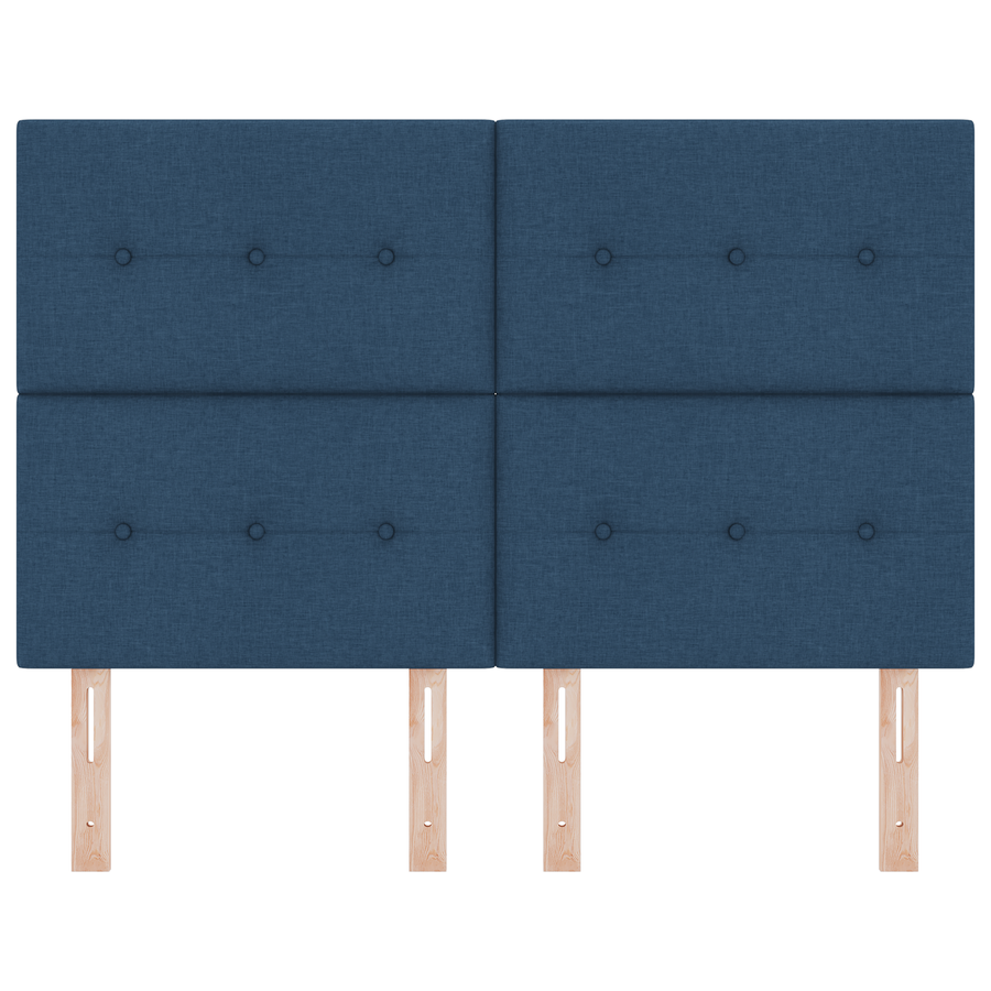 Hoofdbord met LED 80 cm stof blauw