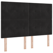 Hoofdbord 80 cm zwart fluweel met led