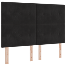 Hoofdbord met LED 80 cm fluweel zwart