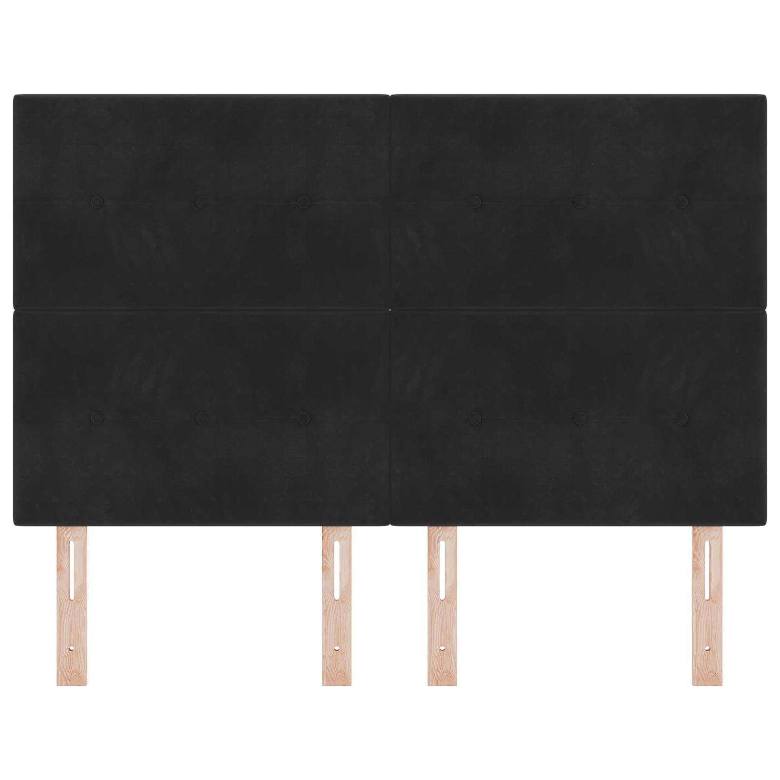 Hoofdbord met LED 80 cm fluweel zwart