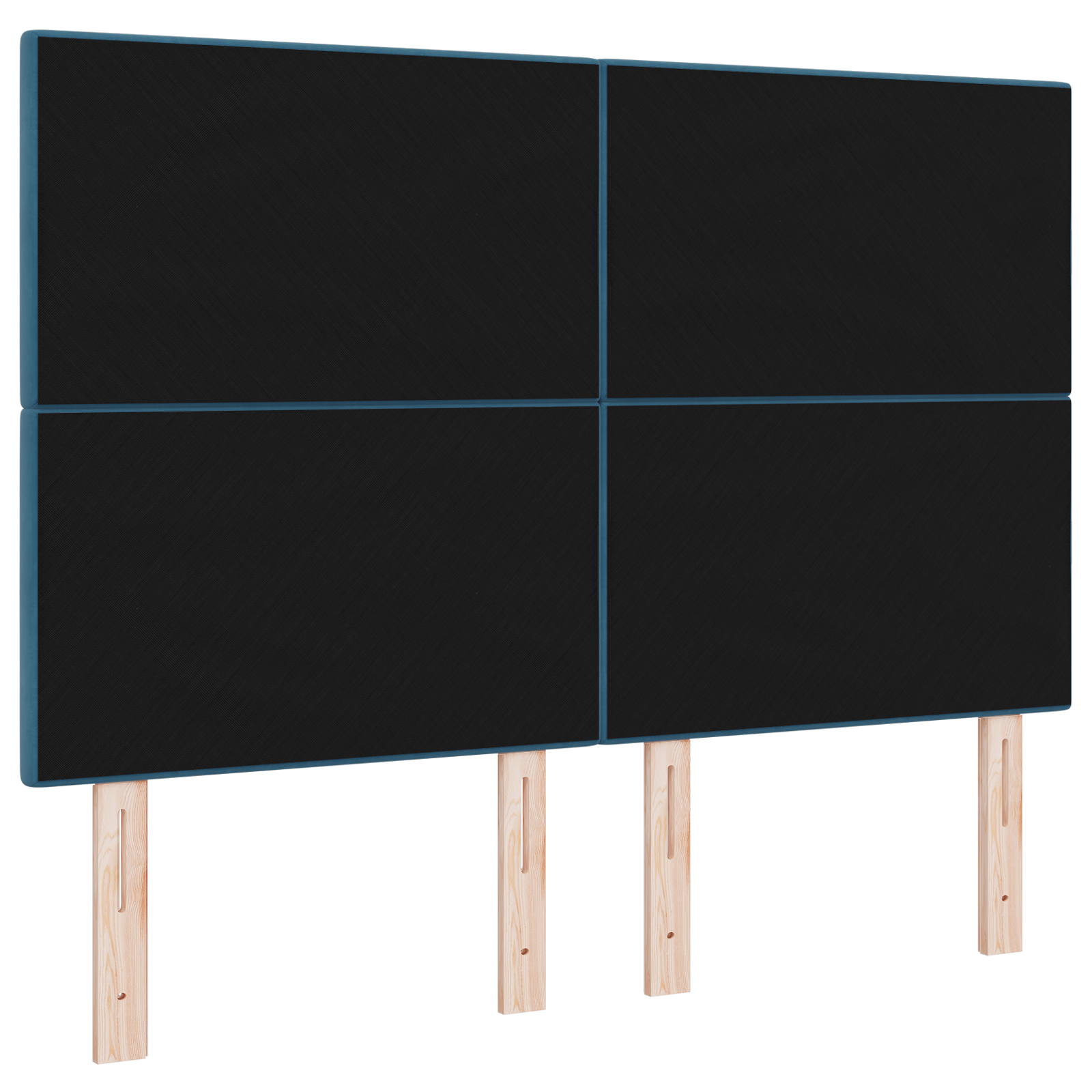 Hoofdbord met LED 80 cm fluweel donkerblauw
