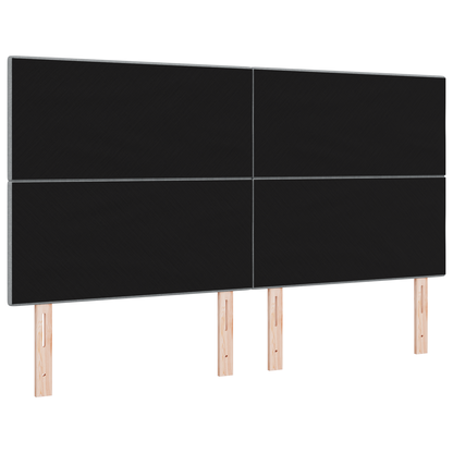Hoofdbord met LED 90 cm stof lichtgrijs