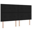 LED Headboard with LED Strip Lights Black 180 cm Polyester