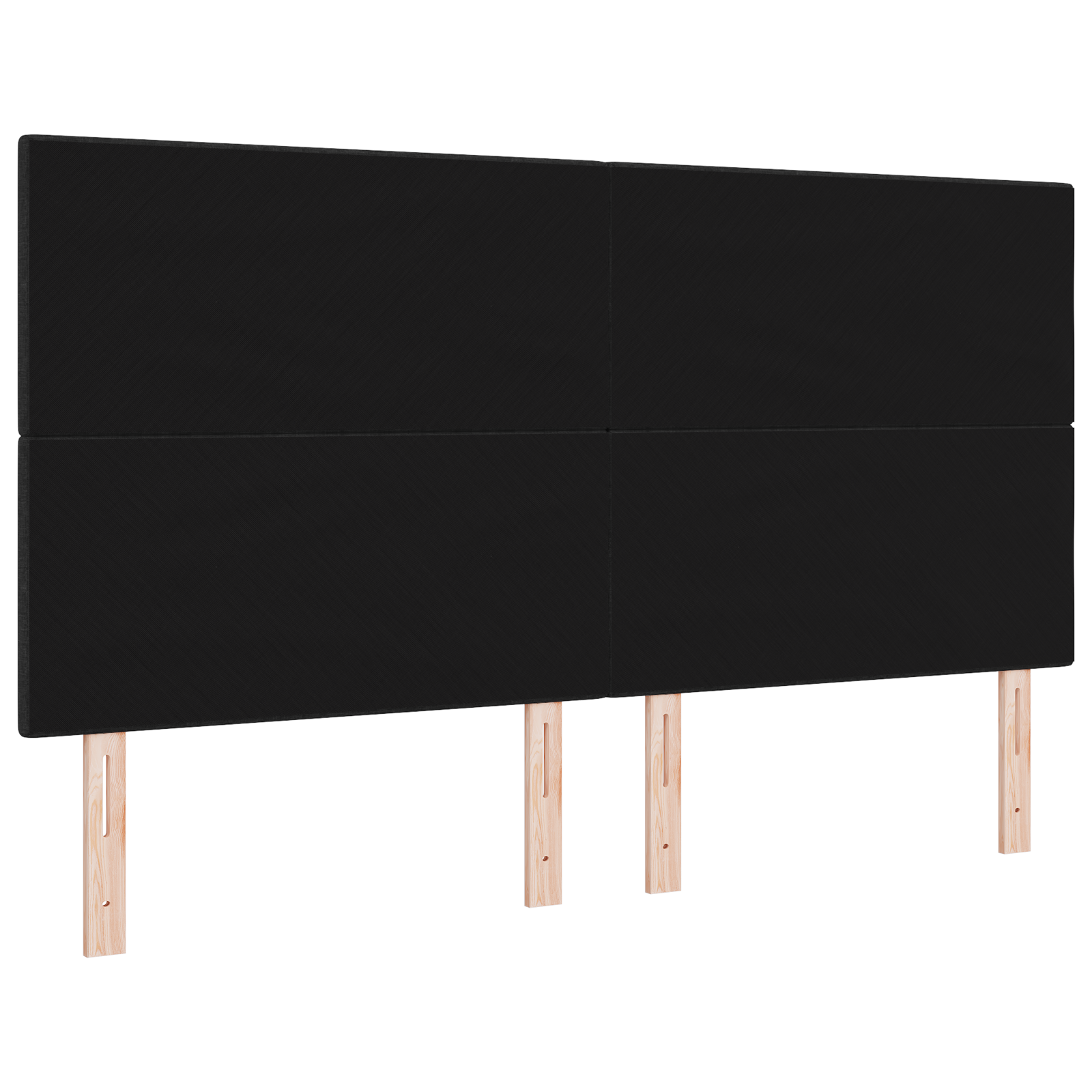 Hoofdbord met LED 90 cm stof zwart
