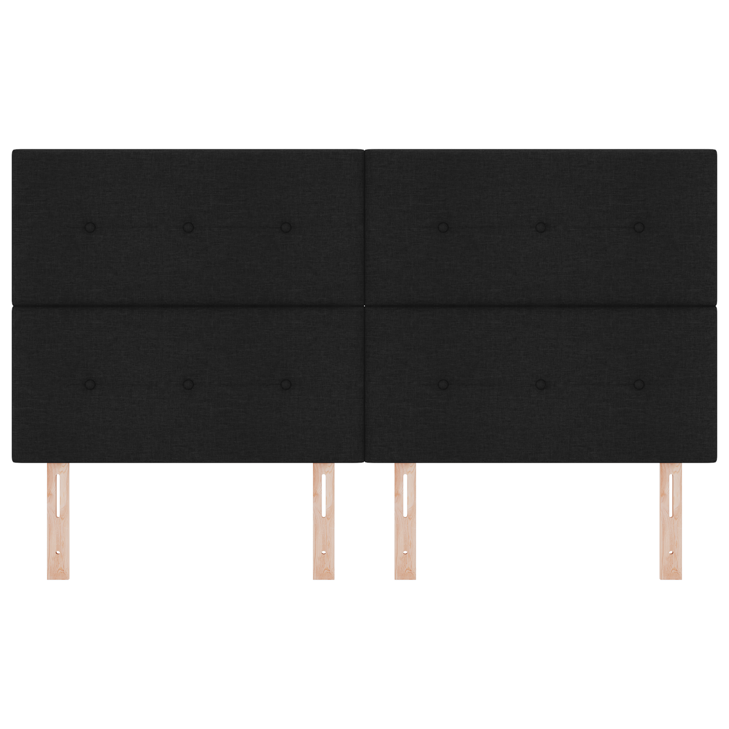 Hoofdbord met LED 90 cm stof zwart