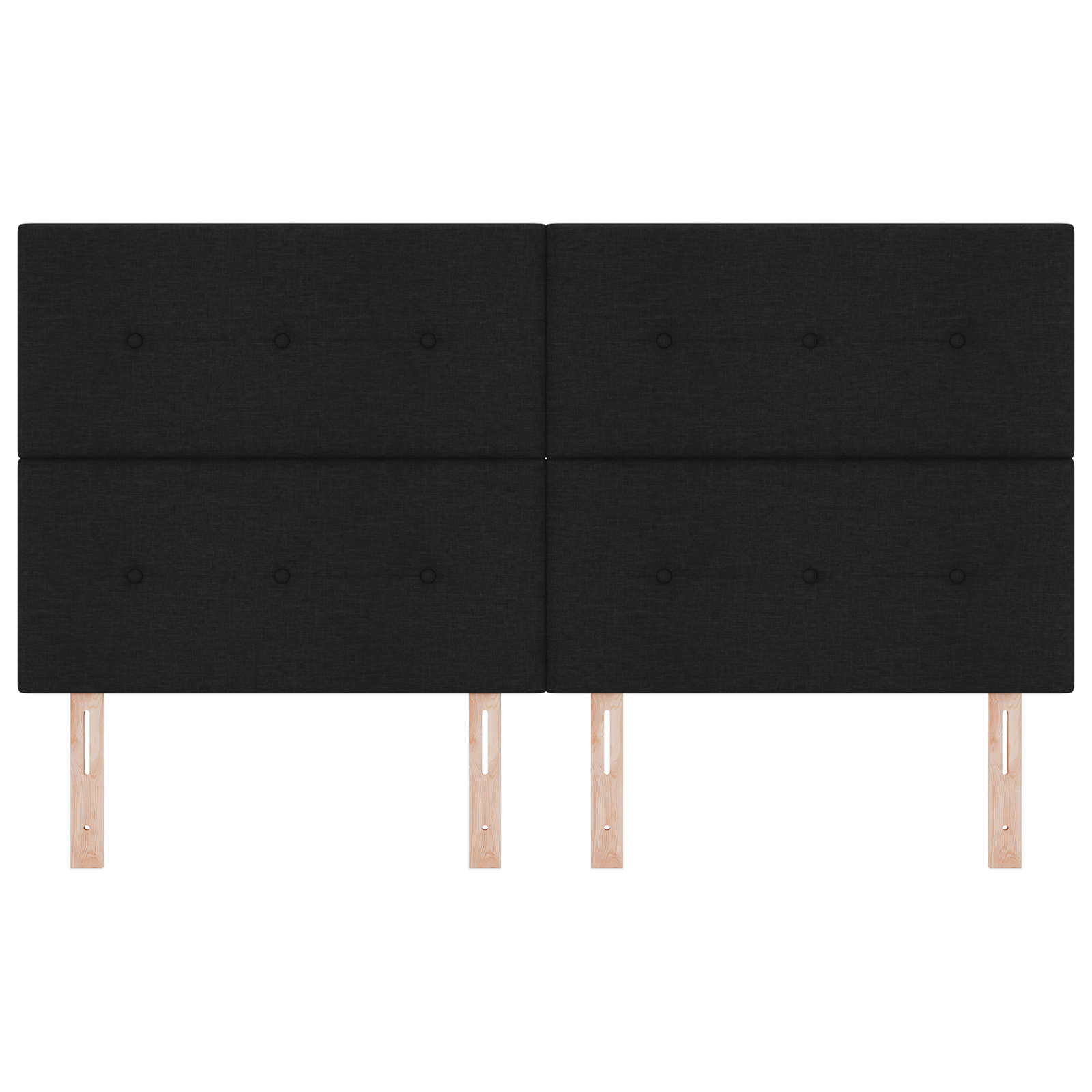 Hoofdbord met LED 90 cm stof zwart