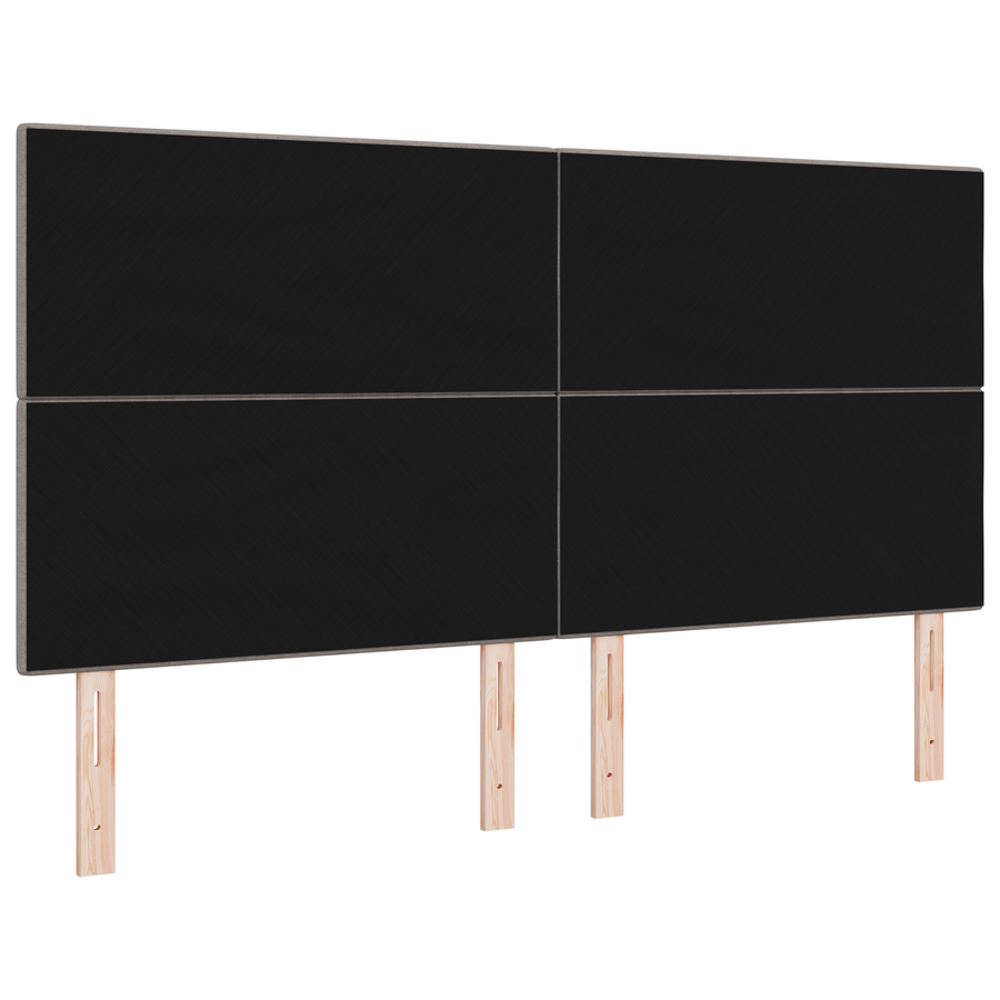 Hoofdbord met LED 90 cm stof taupe
