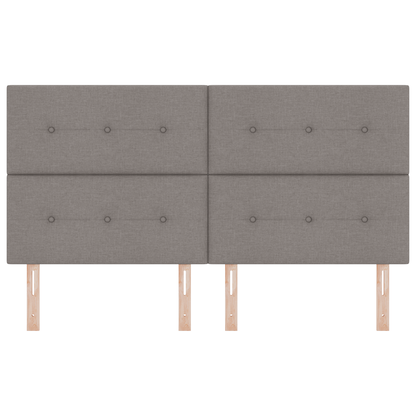 Hoofdbord met LED 90 cm stof taupe