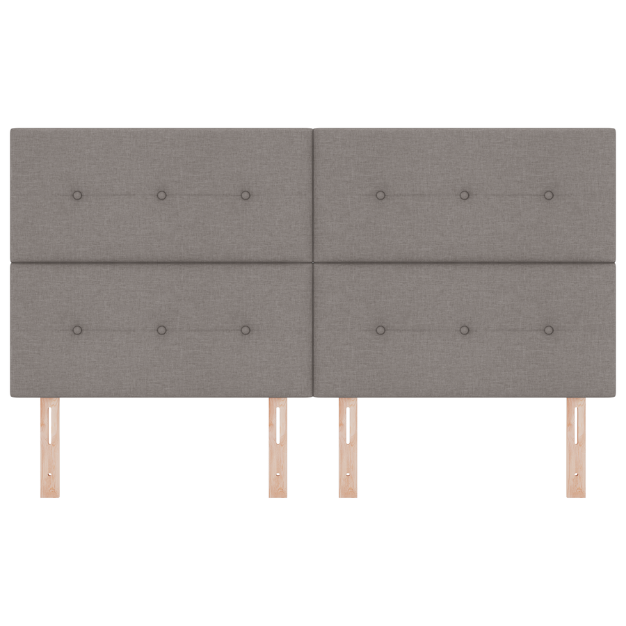Hoofdbord met LED 90 cm stof taupe