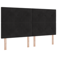 Hoofdbord met LED 90 cm fluweel zwart