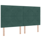 LED Headboard with LED Strip Lights Green 180 cm Polyester
