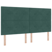 Hoofdbord 90 cm donkergroen fluweel met LED