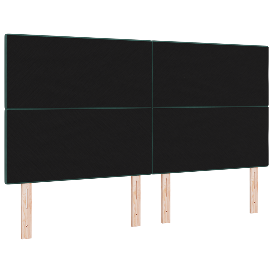 Hoofdbord met LED 90 cm fluweel donkergroen