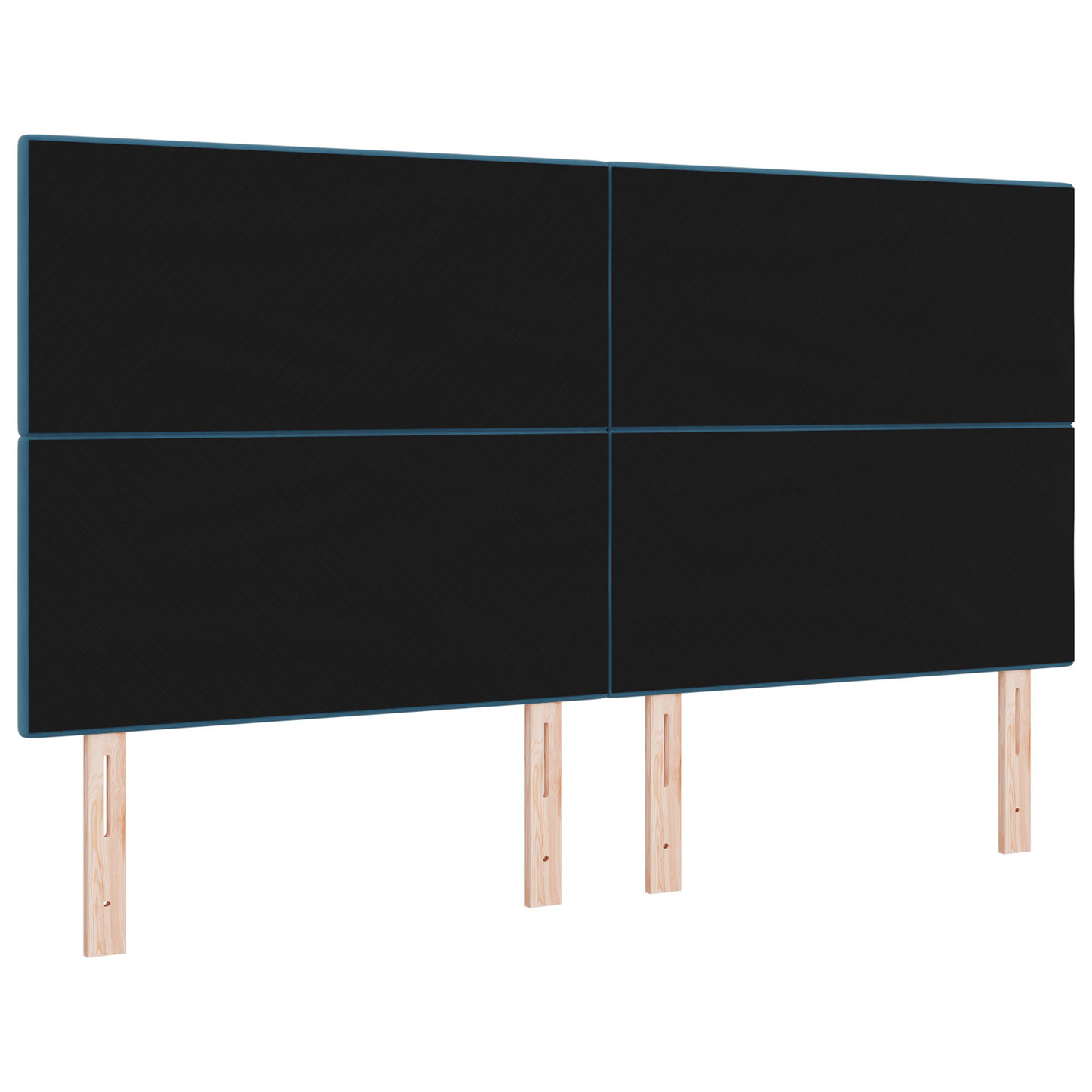 Hoofdbord met LED 90 cm fluweel donkerblauw