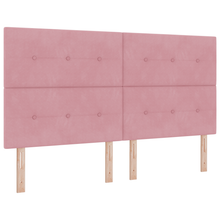 Hoofdbord met LED 90 cm fluweel roze