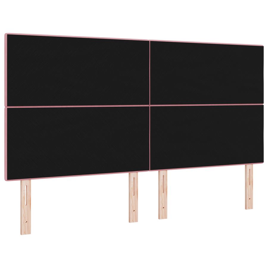 Hoofdbord met LED 90 cm fluweel roze