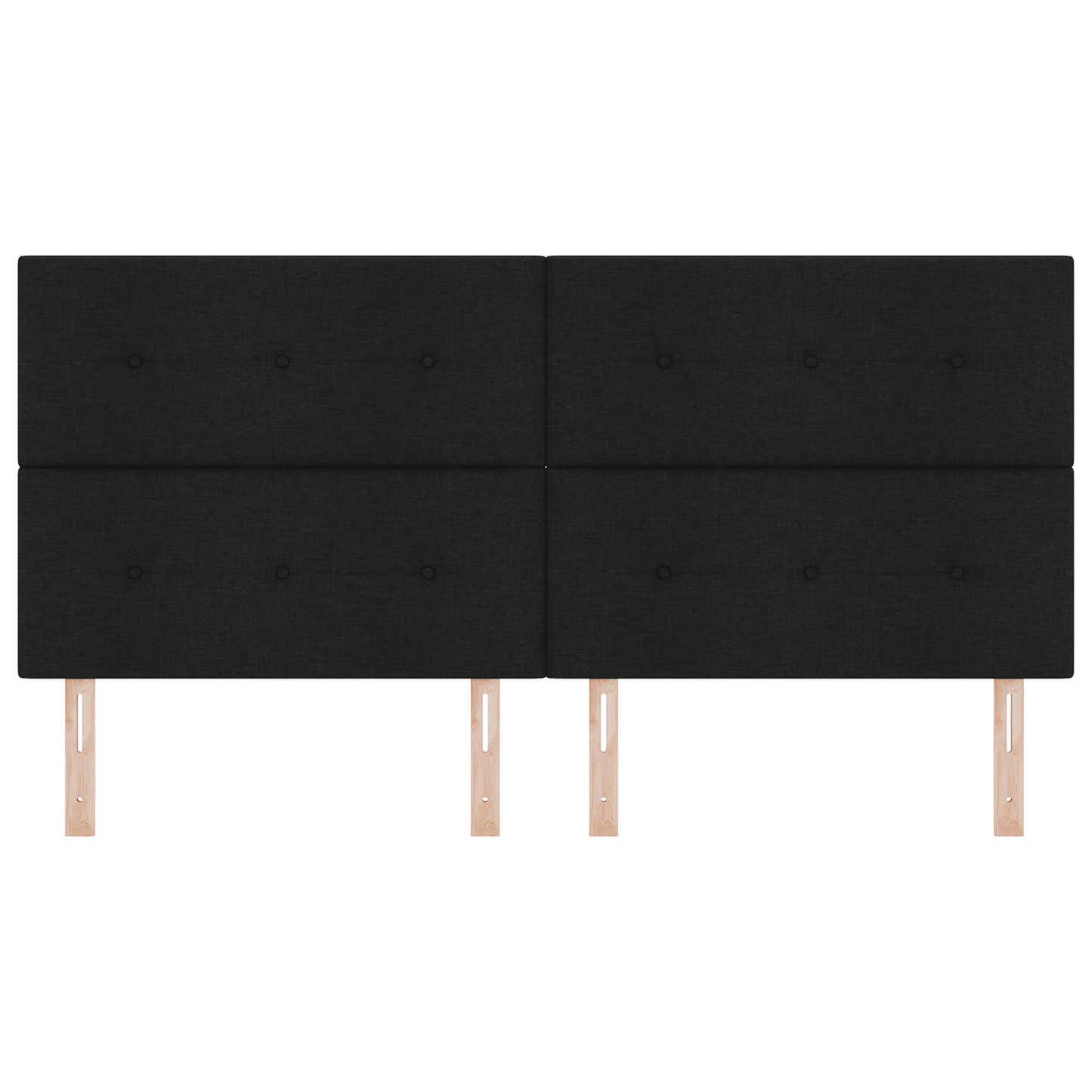 Hoofdbord met LED 100 cm stof zwart