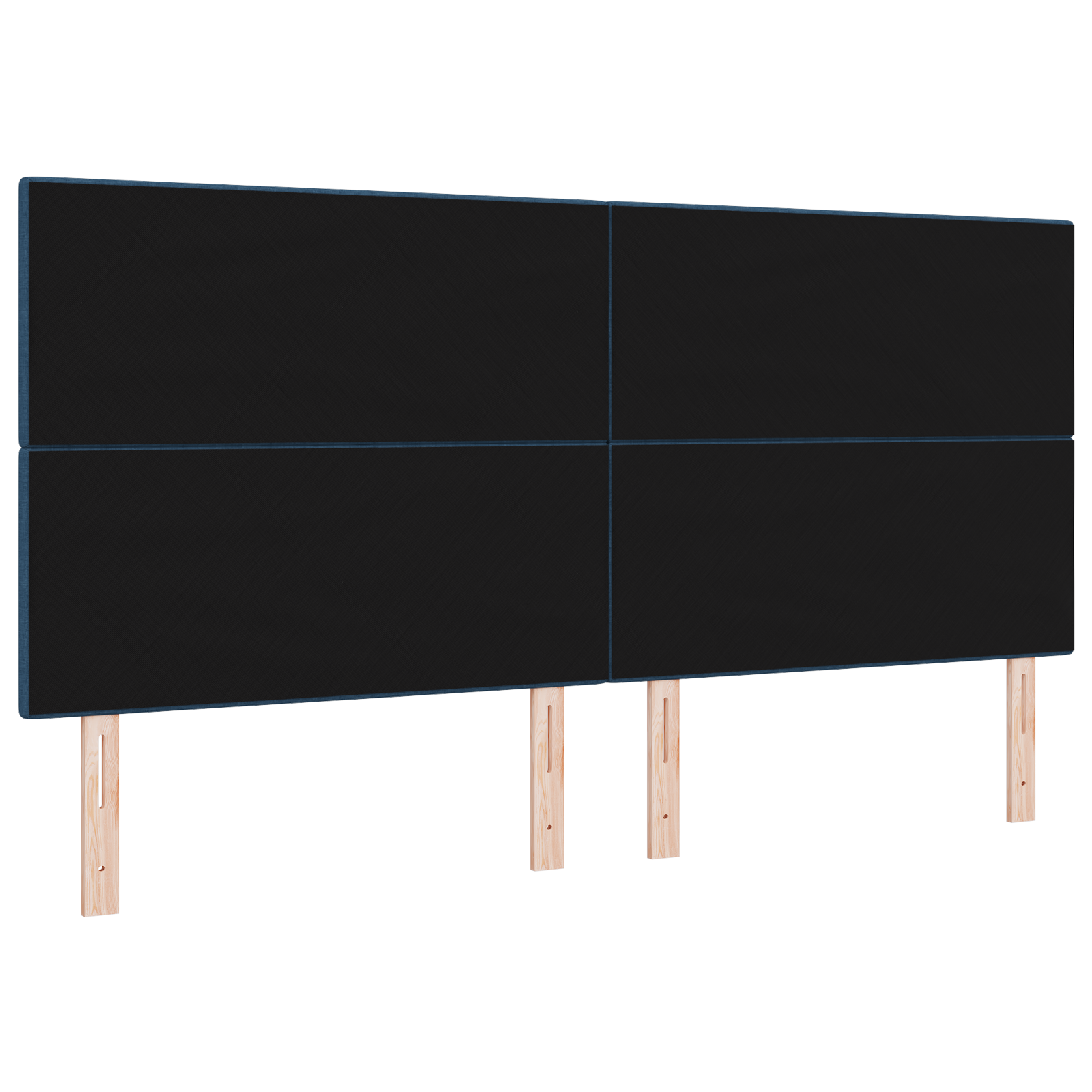 Hoofdbord met LED 100 cm stof blauw
