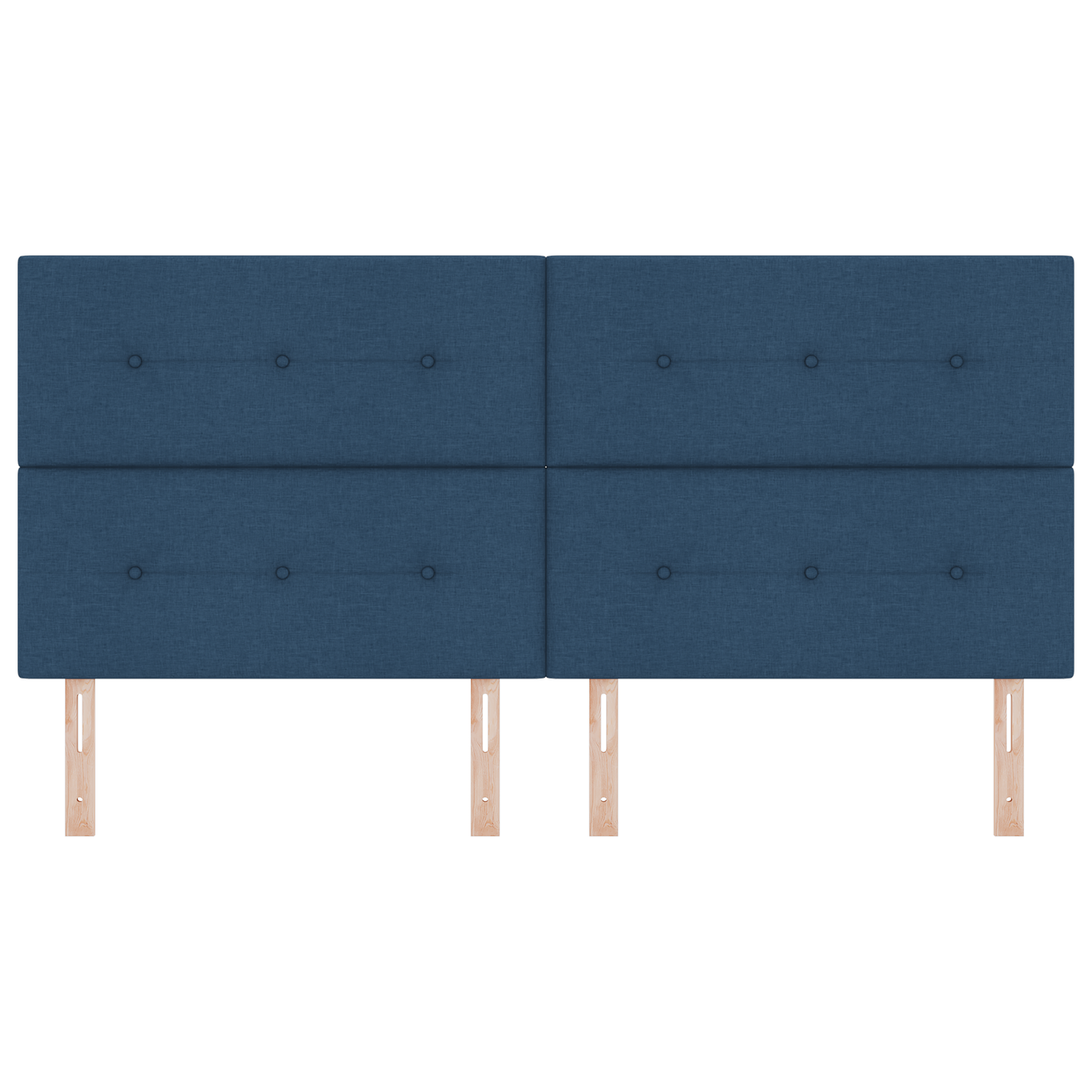 Hoofdbord met LED 100 cm stof blauw