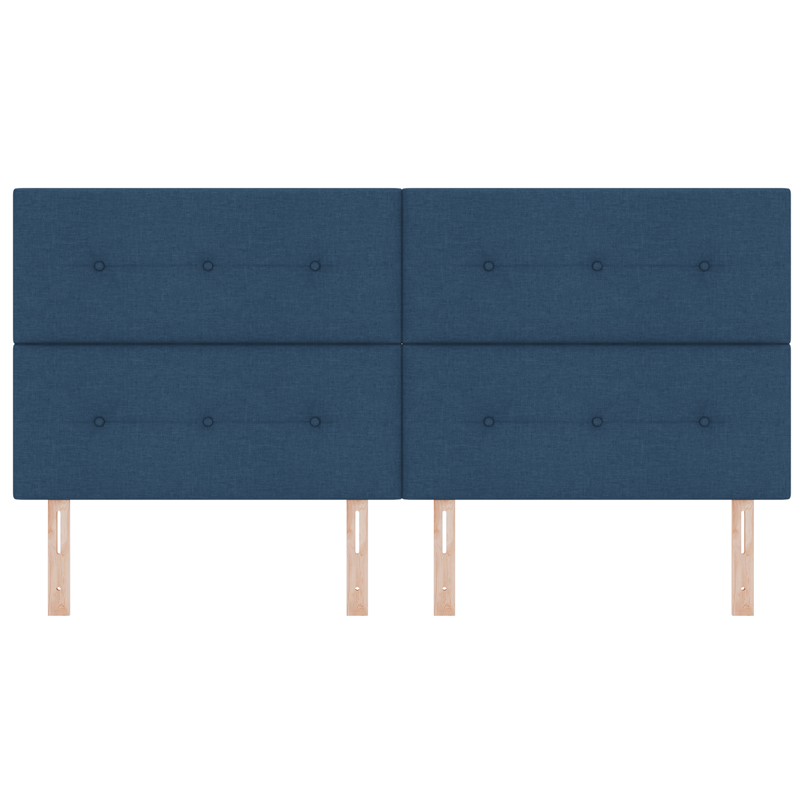 Hoofdbord met LED 100 cm stof blauw